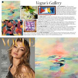 Lisa Hemeon's work as seen in British Vogue, Gallery Page March 2018